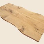 Oak table top 220 x 100 x 4 cm tree edges