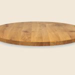 Round oak table top 100 x 4 cm